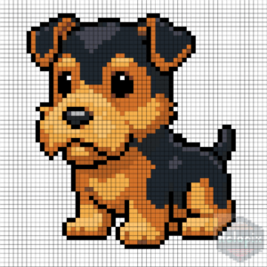 Perro Airedale Terrier Cachorro 60x60 cuadros PDF y XLSX
