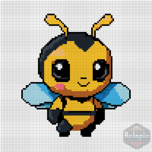 abeja sonriendo 100×100 cuadros pdf y xlsx