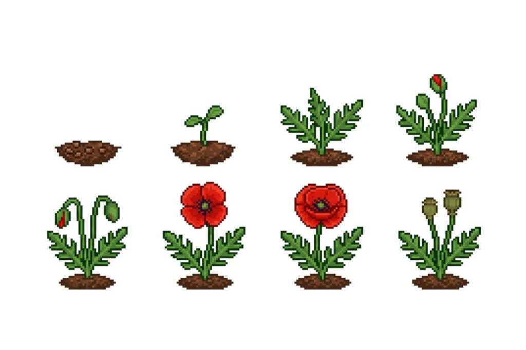 generador de prompts de ia sprites pixel art plantas