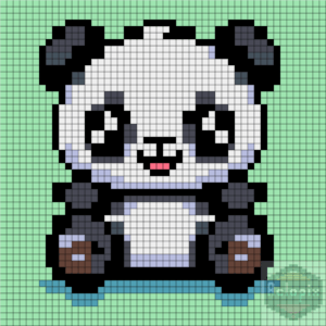 osito panda sentado 50×50 cuadros pdf y xlsx